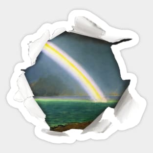 Rainbow in a Hole Sticker
